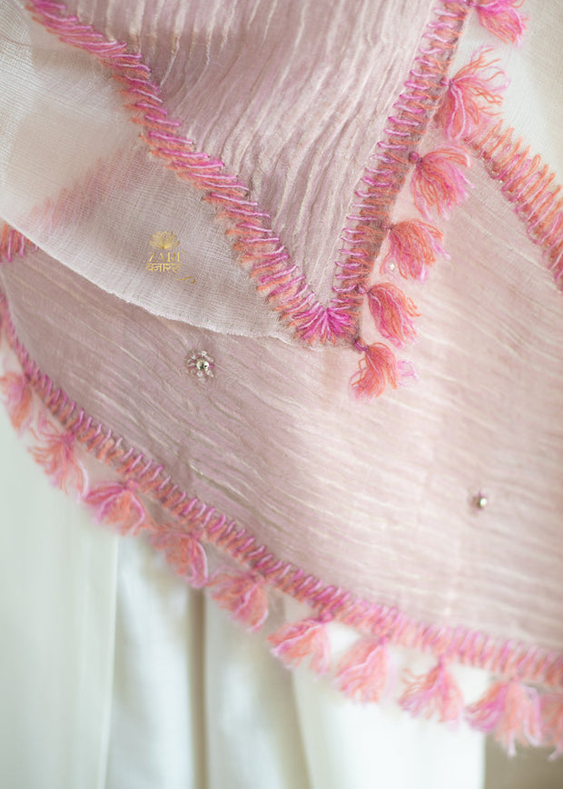 Rosy Lumina Pink Silk Scarf (10701261045953)