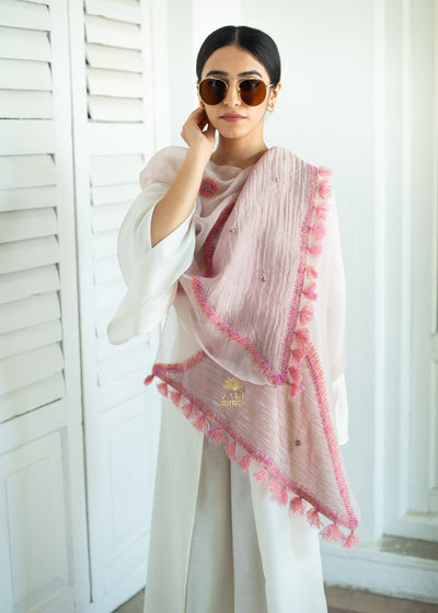 Rosy Lumina Pink Silk Scarf (10701261045953)