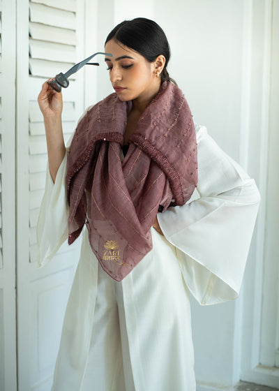Ember Weave Sequence Silk Scarf (10701260685505)