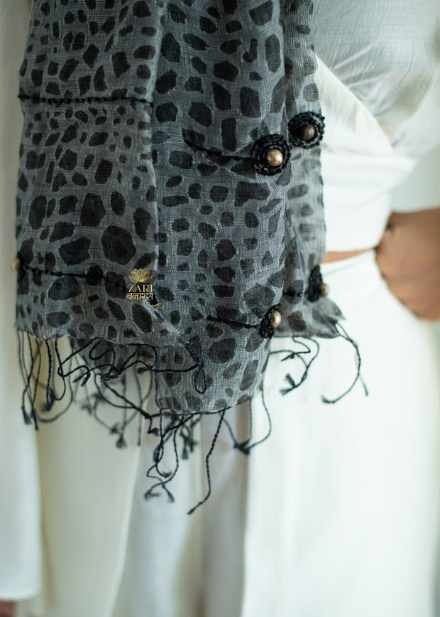 Shadowed Bloom Silk Scarf (10701260357825)