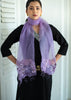 Lilac Bloom Embroidered Silk Scarf (10701259997377)