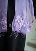 Lilac Bloom Embroidered Silk Scarf (10701259997377)