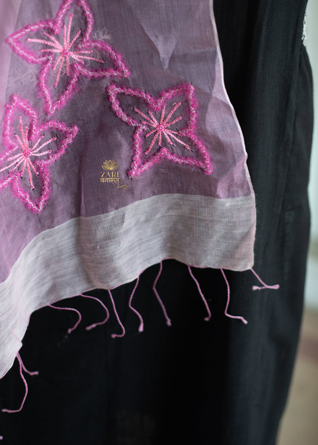 Petal Wings Pink Silk Scarf (10701259768001)