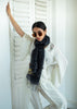 Shadow Lattice Black Silk Scarf (10701259669697)