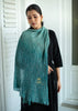 Ocean Weave Blue Metallised Scarf (10701259505857)