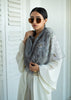 Silvered Vine Grey Silk Scarf (10701259178177)