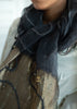 Lunar Trace Black Silk Scarf (10701259112641)