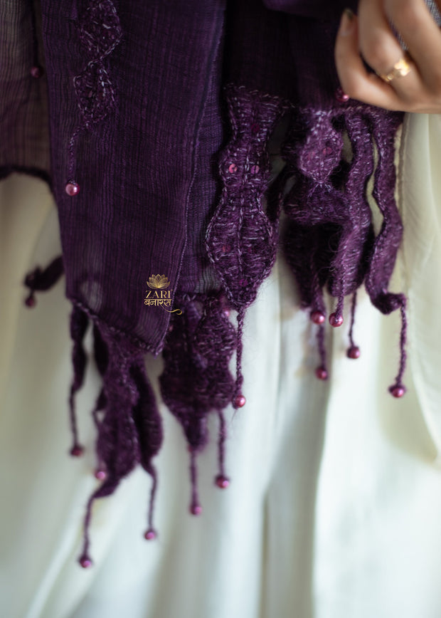 Plum Whisper Embroidered Scarf (10701258653889)