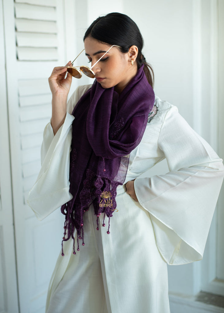 Plum Whisper Embroidered Scarf (10701258653889)