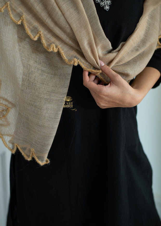 Star Bloom Weave Silk Scarf (10701258555585)