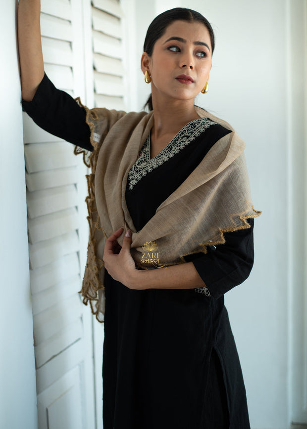 Star Bloom Weave Silk Scarf (10701258555585)