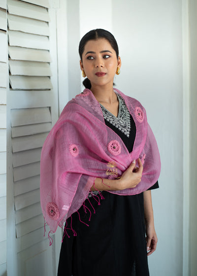 Rosebud Weave Embroidered Scarf (10701257998529)