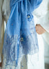 Beaded Blue Floral Elegance Scarf (10701257605313)