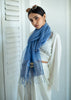 Beaded Blue Floral Elegance Scarf (10701257605313)