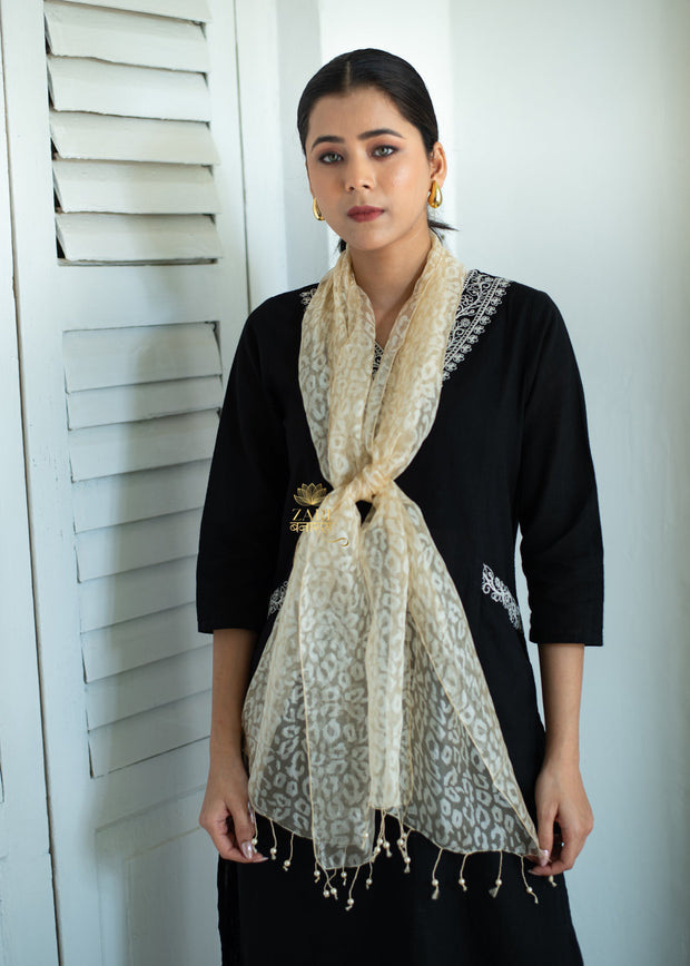 Moonlit Lattice Silk Scarf (10701257572545)