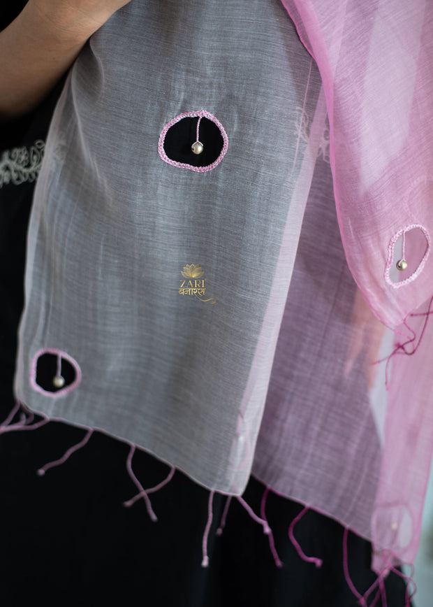 Dual Hue Dot Pink Scarf (10701257212097)