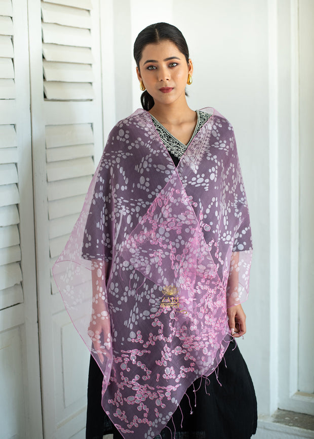 Blossom Veil Pink Silk Scarf (10701256982721)