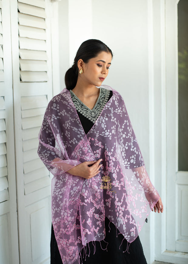 Blossom Veil Pink Silk Scarf (10701256982721)