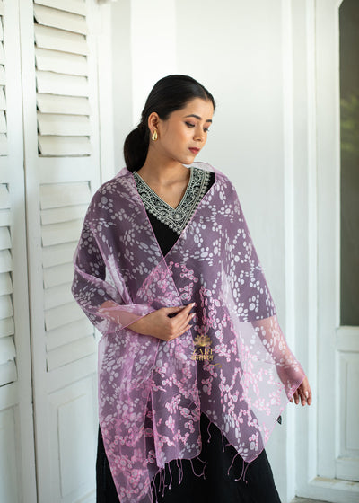 Blossom Veil Pink Silk Scarf (10701256982721)