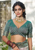 Frosty Green Woven Banarasi Silk Saree