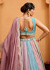 Multicolored Georgette Embroidered Sequins Lehenga Set