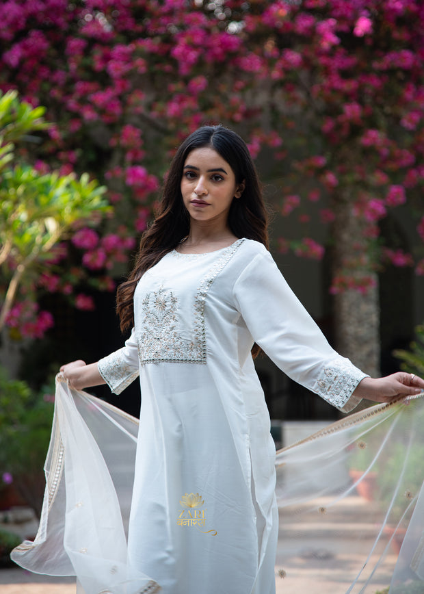 Ivory Glimmer Silk Suit (10702047707329)