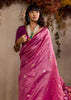 Carmine Pink Woven Cotton Silk Saree