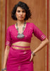 Princess Pink Woven Cotton Silk Saree