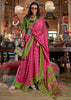 Green And Pink Printed Patola Silk Saree