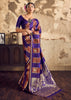 Purple And Brown Rangkat Satin Silk Saree