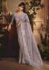 Modest Violet Tissue Organza Designer Saree