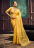 Vibrant Yellow Woven Cotton Silk Saree