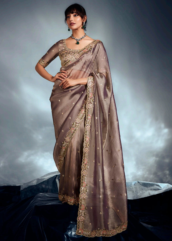 Steeple Grey Designer Silk Saree