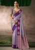 “Exclusive Offer” : Lavender Woven Banarasi Satin Silk Saree
