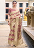 Mauve Purple Woven Cotton Linen Silk Saree