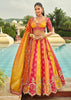 Multicolor Embroidered Stitched Designer Lehenga