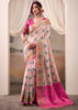 Bloom Pink Woven Patola Silk Saree