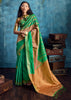 Spring Green Woven Banarasi Silk Saree