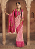 Magenta Pink Printed Patola Silk Saree