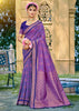 Purple Woven Banarasi Silk Saree