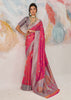 Flamingo Pink Woven Kanjivaram Silk Saree