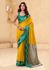 Festive Yellow Woven Satin Silk Saree