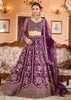 Regal Violet Embroidered Net Lehenga