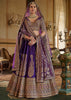 Purple Heavy Embroidered Designer Lehenga