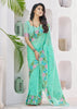 Sea Green Woven Linen Silk Saree