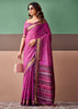 Dahlia Purple Woven Cotton Silk Saree