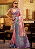 Georgia Peach Woven Tissue Silk Saree