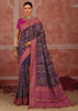 Patrician Purple Embroidered Designer Saree