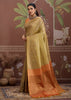 Vanilla Cream Woven Tussar Silk Saree
