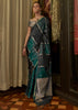 Hunter Green Rangkat Satin Silk Saree